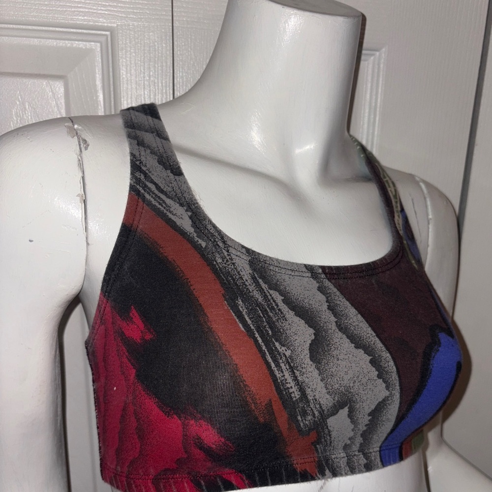 Speedo Red and Blue Abstract Tank Top